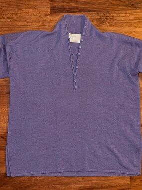 Women’s Purple Button-Trim cashmere Sweater